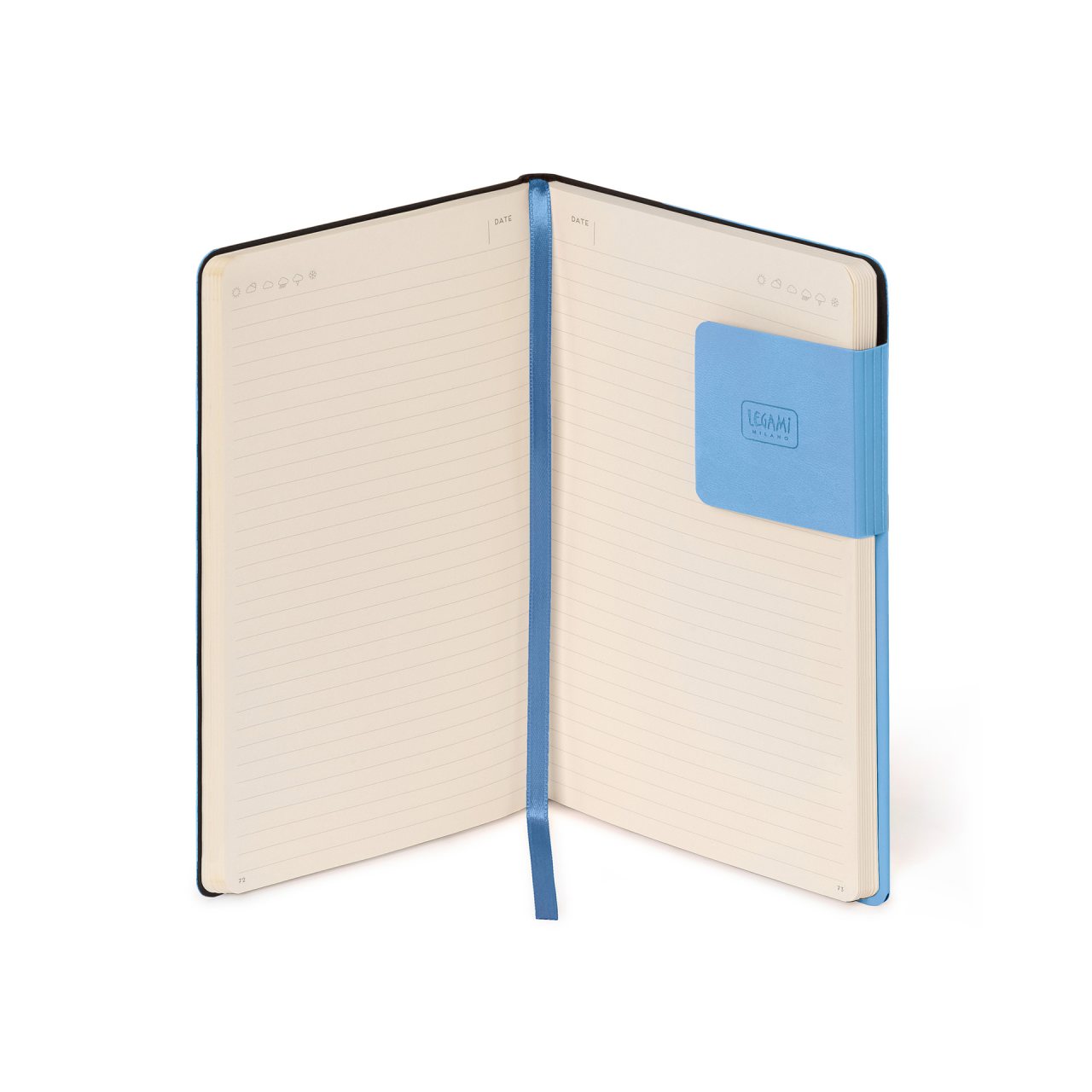 Retro Blue Lined Medium Notebook