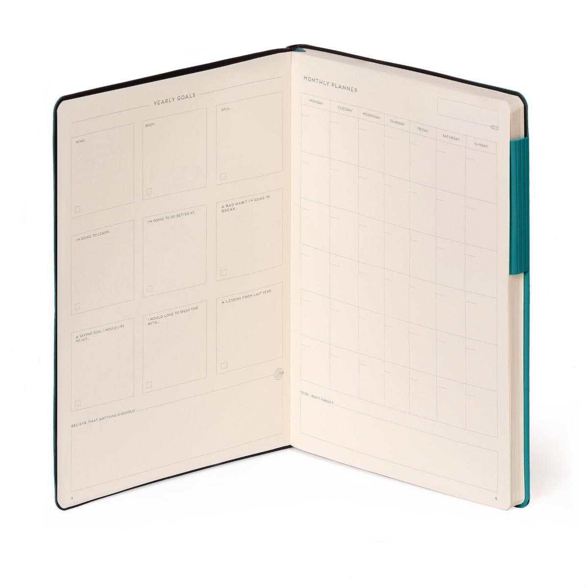 Malachite Green Lined Large Notebook