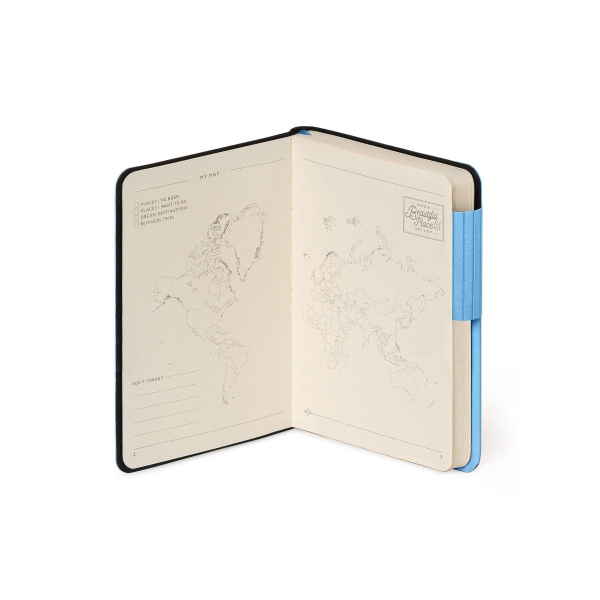 Retro Blue Lined Small Notebook