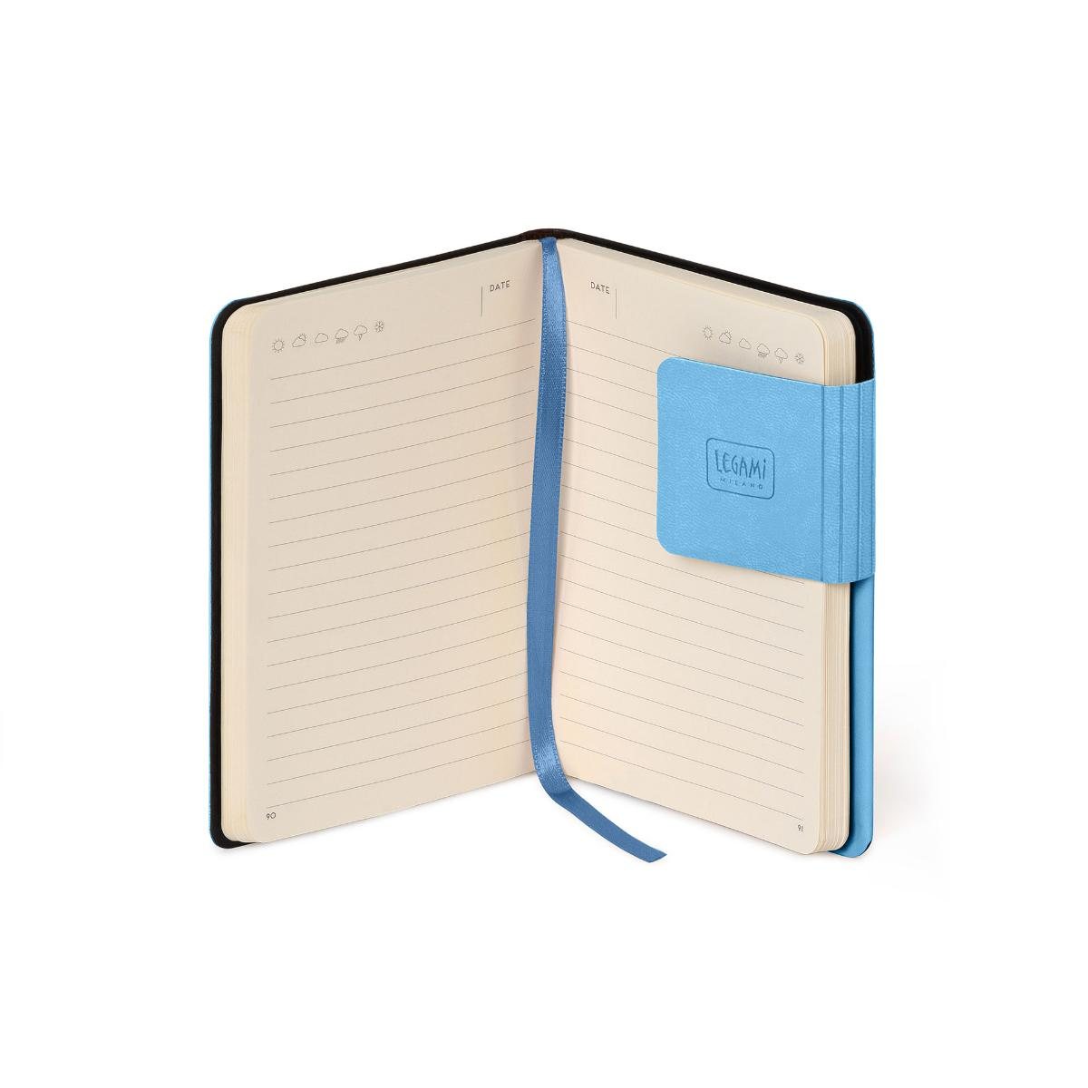 Retro Blue Lined Small Notebook