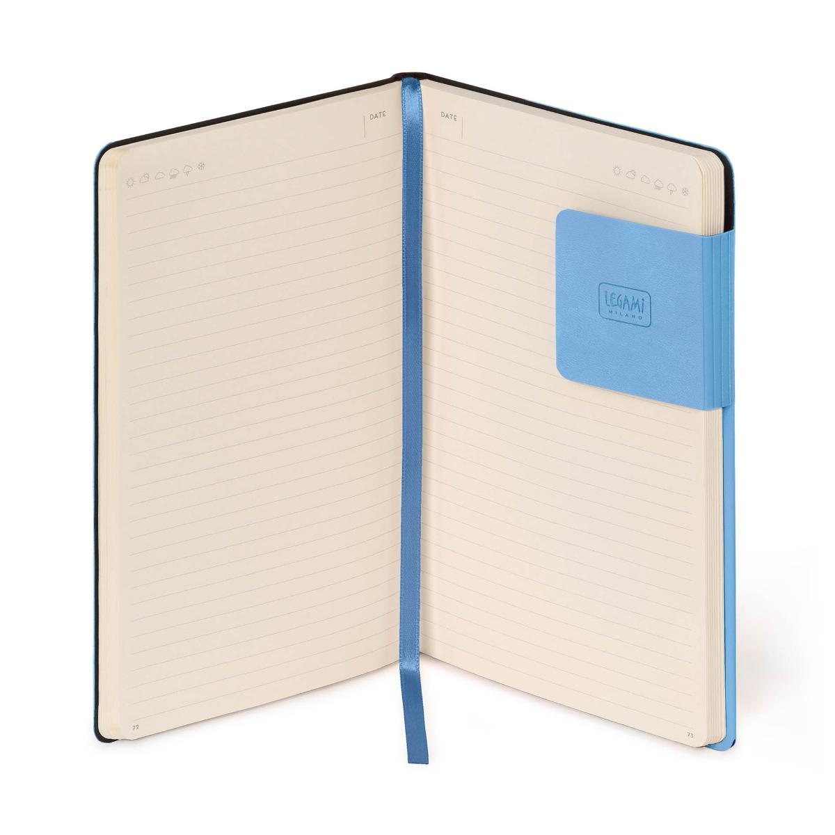 Retro Blue Lined Large Notebook