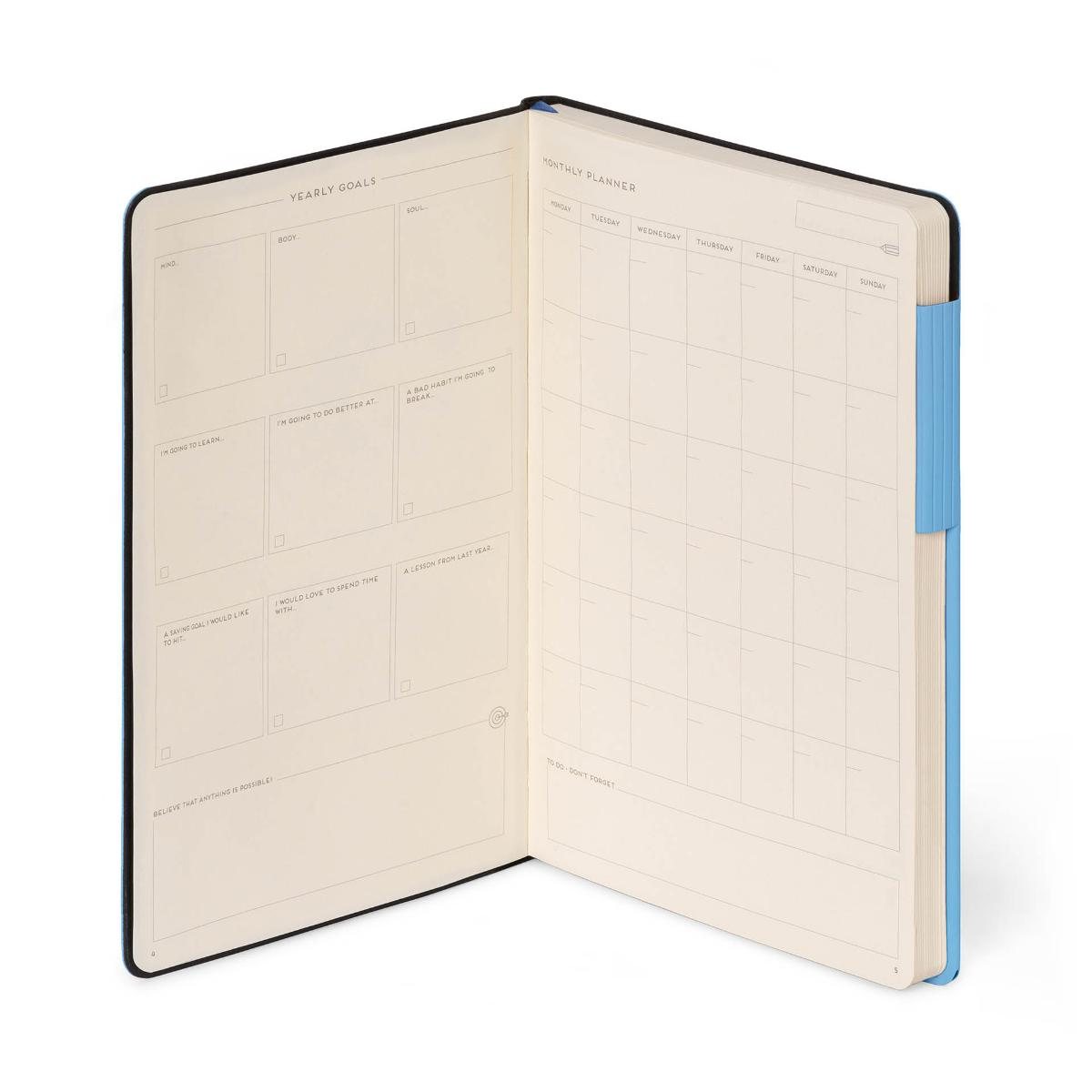Retro Blue Lined Large Notebook