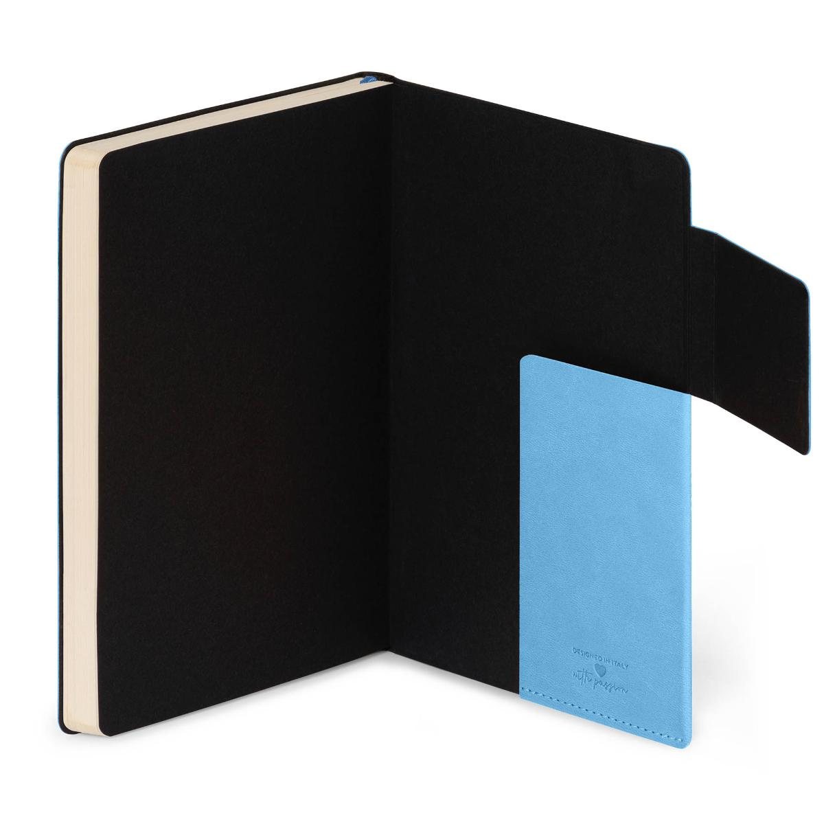 Retro Blue Lined Large Notebook