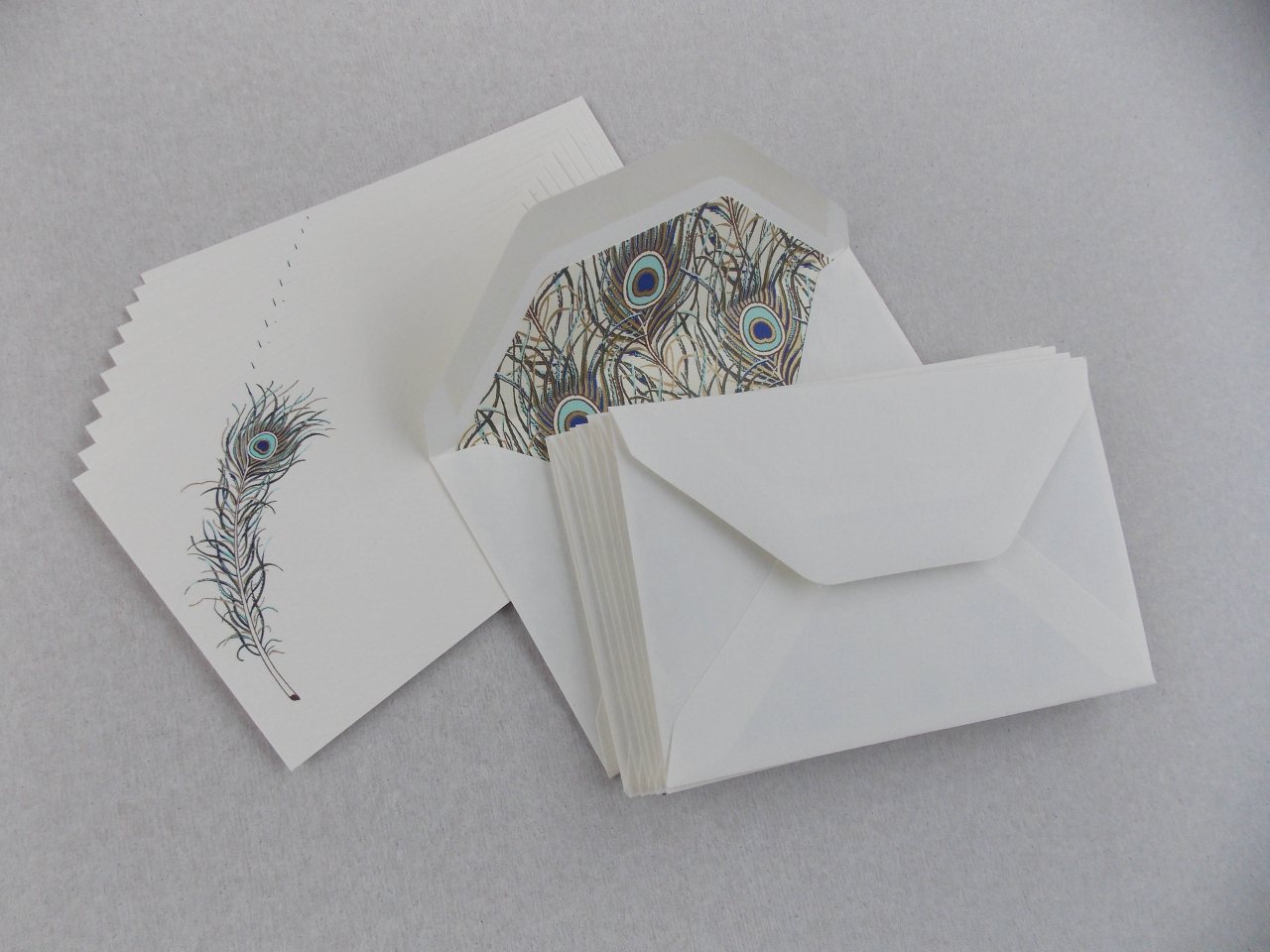 Peacock Boxed Postcard Notelets 10 Single Cards