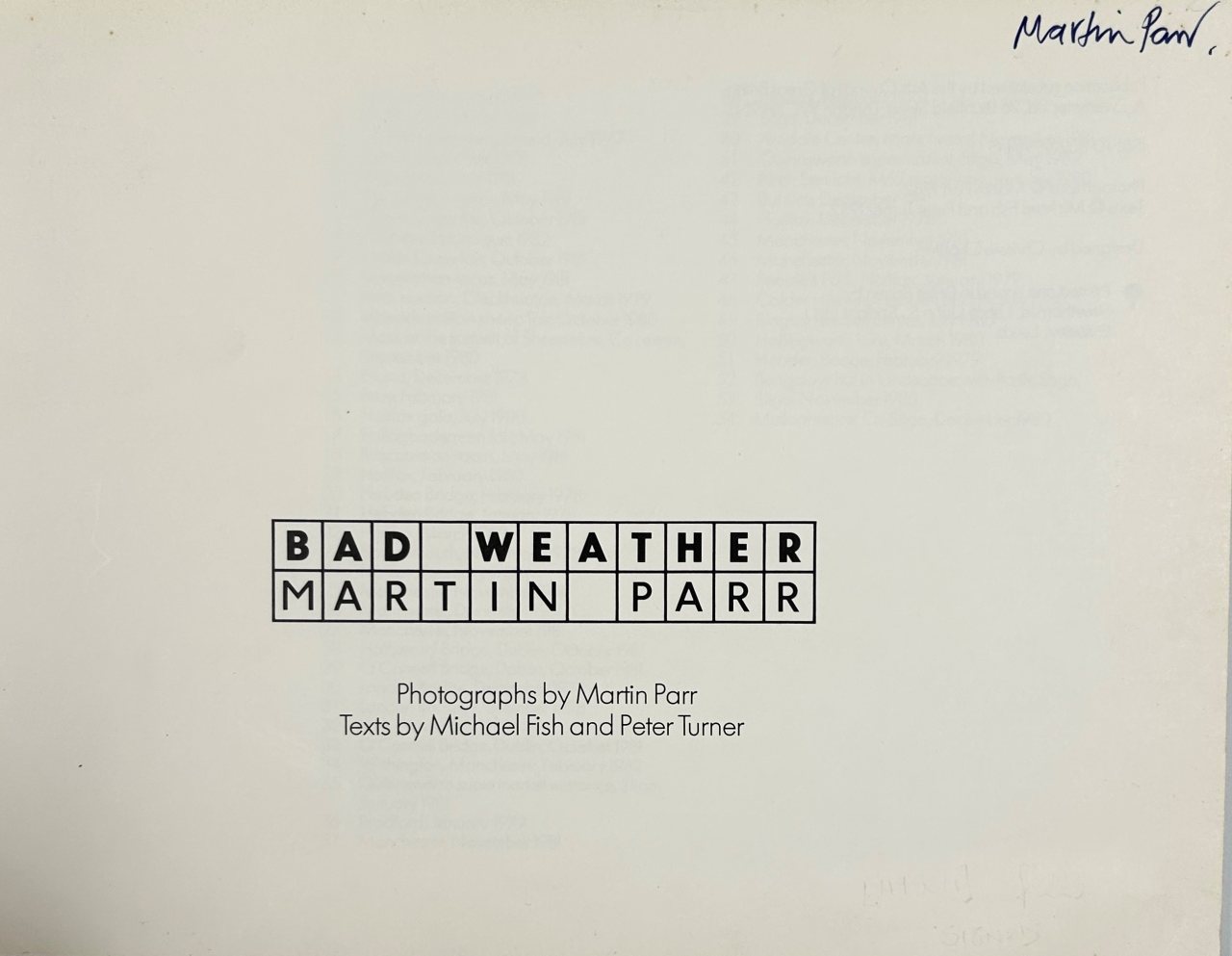 Bad Weather by Martin Parr | Hatchards