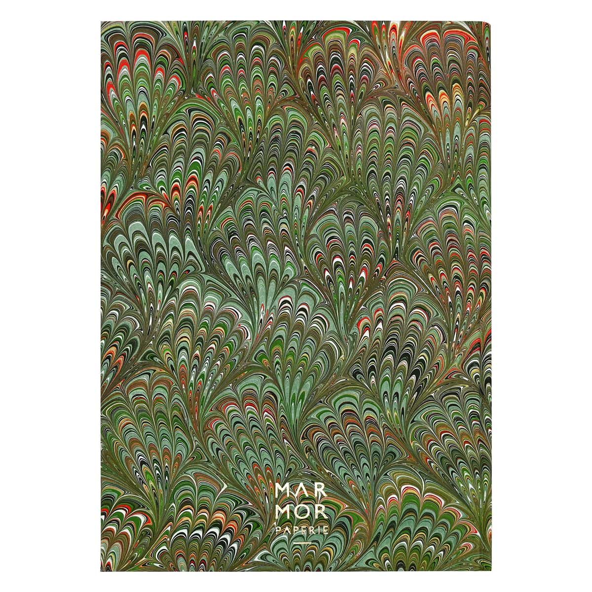 Marmor A5 Green & Coral Bouquet Lined Notebook
