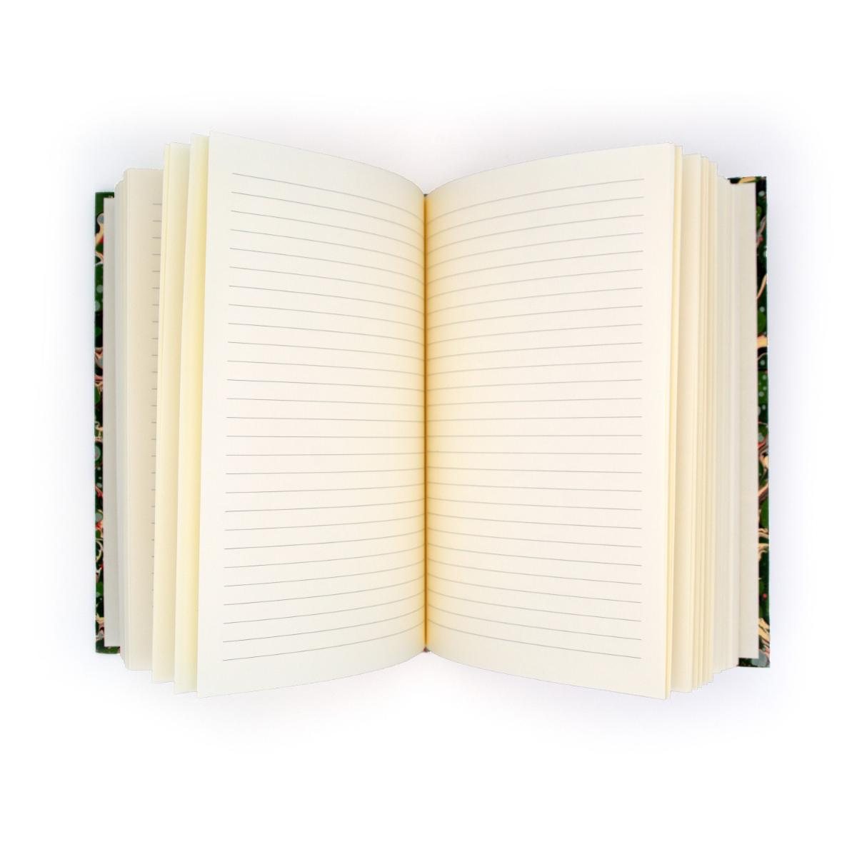 Marmor A5 Lined Notebook Green and Coral