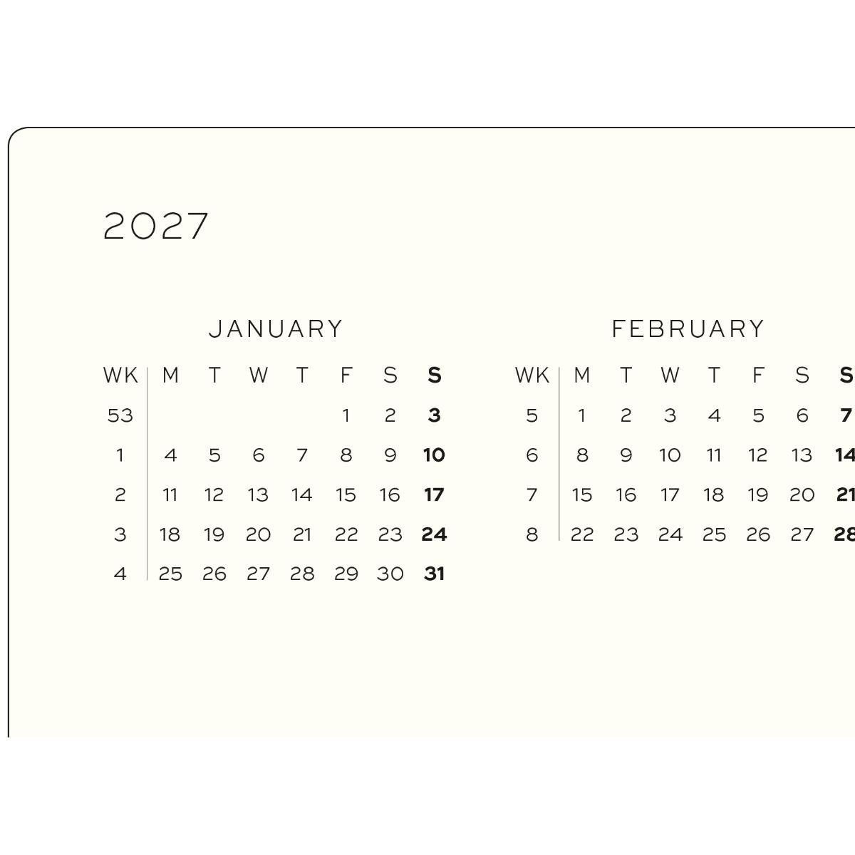 Sunflower Pkt Weekly Notes Soft Diary 2027