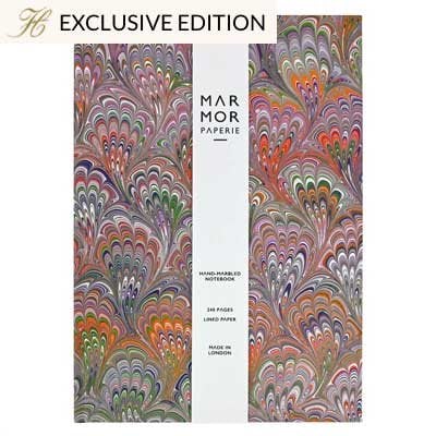 Marmor A5 Purple & Green Bouquet Lined Notebook