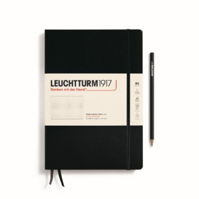 Black Hardback B5 Dotted Notebook
