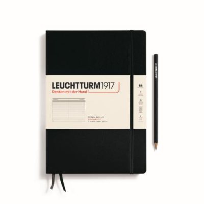 Black Hardback B5 Ruled Notebook