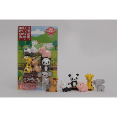 Iwako Zoo Themed Erasers Set
