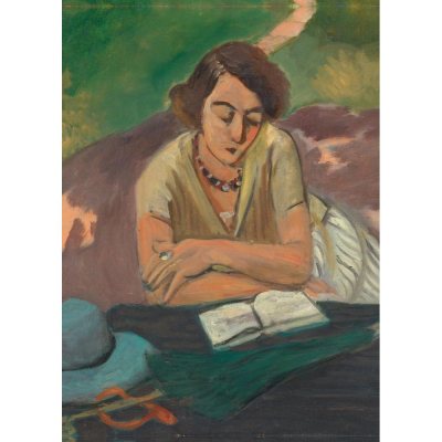 Woman Reading With Parasol