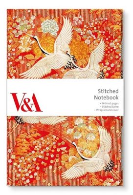 Kimono Cranes Stitched Notebook