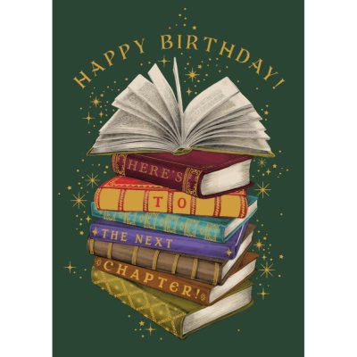 Happy Birthday Book Stack