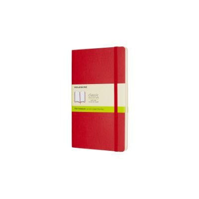 Scarlet Red Plain Soft Notebook L