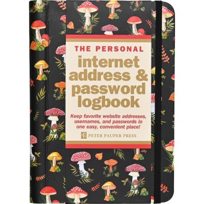 Address & Password Logbook- Mushroom