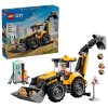 Yellow Backhoe Loader