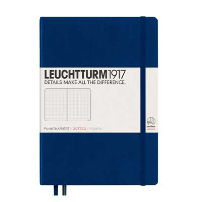 Navy Medium Dotted Notebook
